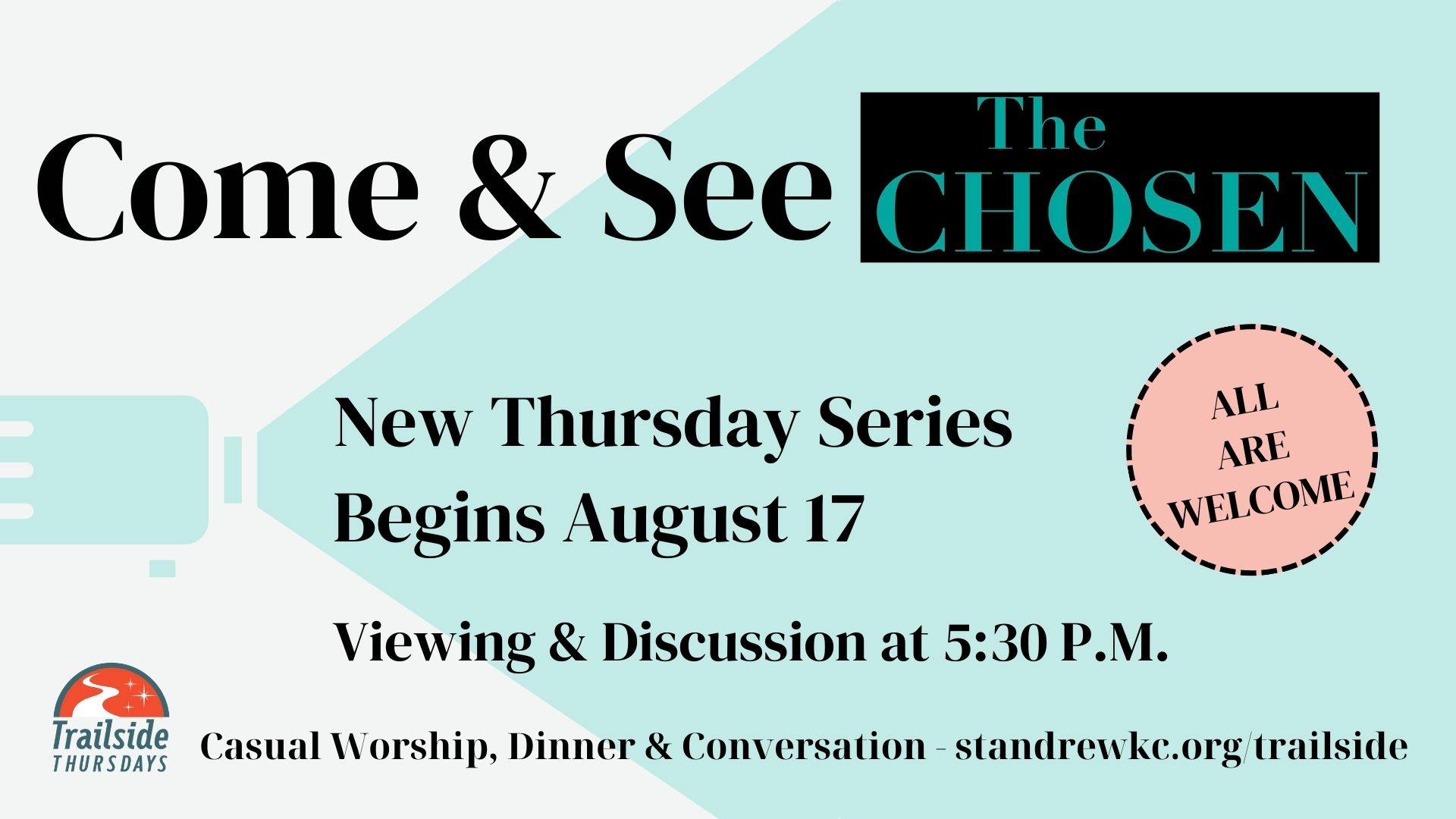 Trailside Thursdays presents The Chosen. View and discuss the first season of the show.
